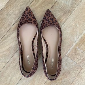 Express Cheetah Printed Ballet Flats for work